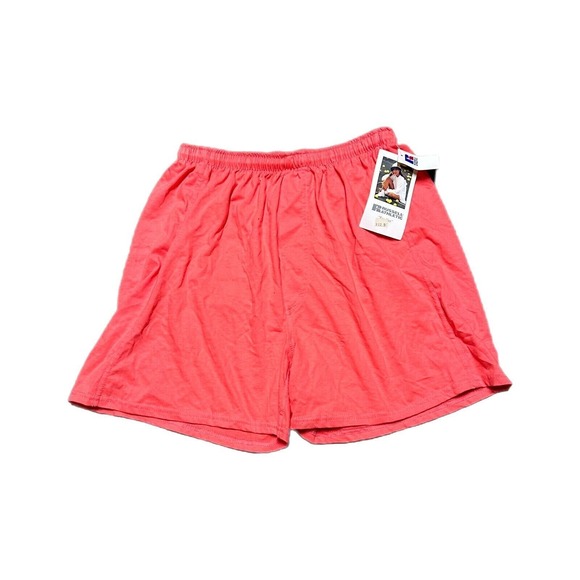 Russell Athletic Shorts Women's L Blank Pink Gym‎ Sweat 90s Vintage - Picture 1 of 7